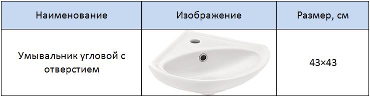 Таблица размеров